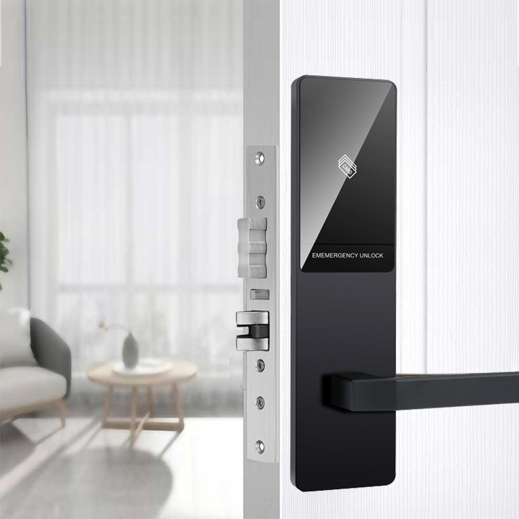 Elektroniczny zamek do drzwi z kartą biurową System hotelowy cyfrowy inteligentny zamek do drzwi z klamką