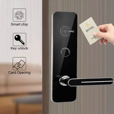 Czarny kolor RFID Karta kluczowa Hotel Smart Lock z darmowym oprogramowaniem do zarządzania hotelem