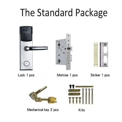 Srebrowy kolor Smart Key Card Hotel Elektroniczne zamki drzwiowe dla hoteli Apartament Biuro