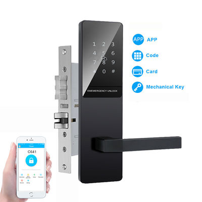 Czarny kolor klawiatura dotykowa Apartament Smart Door Lock dla drzwi wejściowych