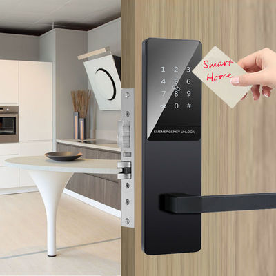 Czarny kolor klawiatura dotykowa Apartament Smart Door Lock dla drzwi wejściowych