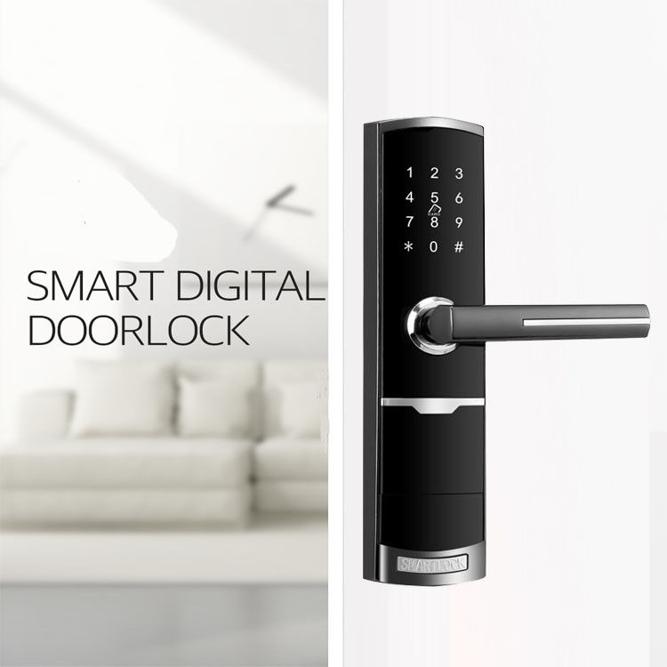 Zynkowy stopu hasło Bluetooth TTlock Smart Keypad Door Lock z kluczem karty