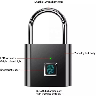 Mini Smart Padlock One Touch Open Smart Security Keyless Kłódka do torebek bagażowych