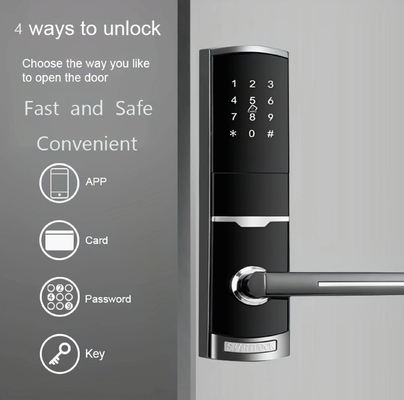 4 w 1 bez klucza, hasło, mieszkanie, smart lock z 4 baterie AA.
